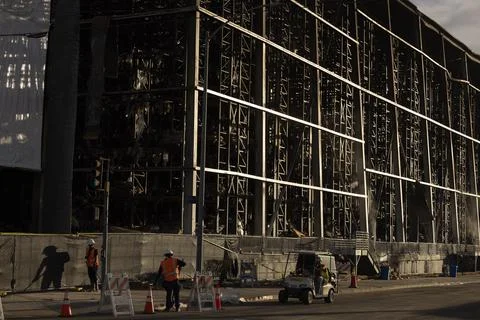 Lineage Warehouse Fire Aftermath Boyle Heights Fotos Stock
