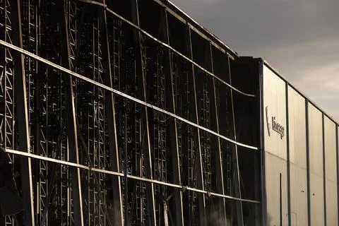 Lineage Warehouse Fire Aftermath Boyle Heights 스톡 사진
