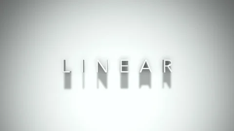 Linear 3D title animation with shadows on a white background 動画素材 296001363