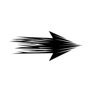 Linear abstract arrow icon, simple style Stock Illustration