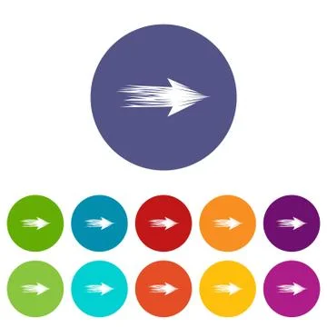 Linear abstract arrow icon, simple style Stock Illustration