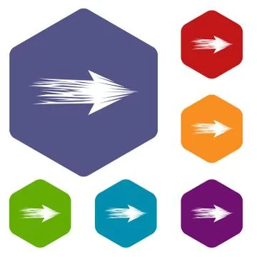 Linear abstract arrow icon, simple style Stock Illustration