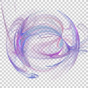 Linear abstract blue sphere drawing, isolated element, decor Stock-Illustration