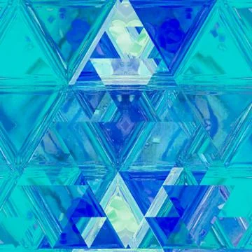 Linear abstract pattern in white and blue. Glass mosaic banner. Triangular ba Stock Illustration