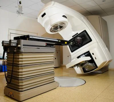 Linear accelerator at hospital Stock Photos