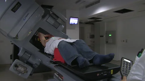Linear Accelerator Machine - Wide and Tracking Stock Footage 47717096