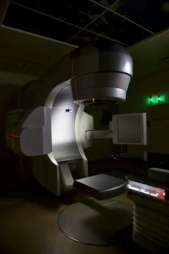 Linear accelerator x-ray machine Stock Photos