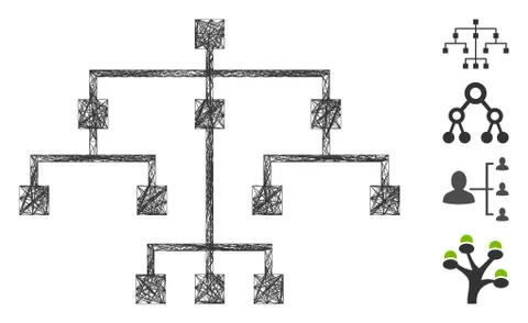 Linear Algorithmic Tree Vector Mesh Stock Illustration