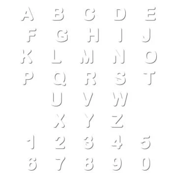 Linear alphabet characters Stock Illustration