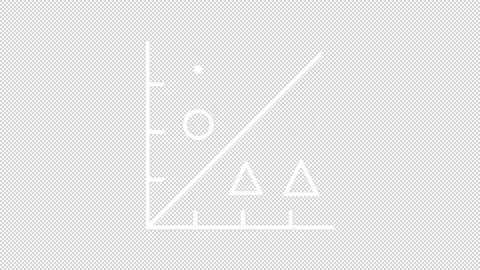 Linear analysis white line animation Stock Footage 293768292