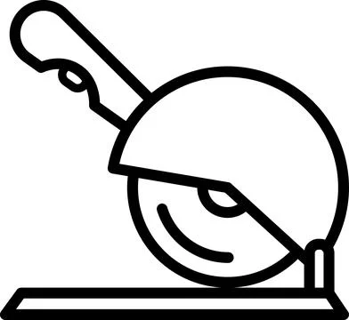 Linear angle grinder icon as an outline for your design Stock Photos