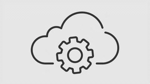 Linear animated black icon collection of cloud computing 動画素材 276459351