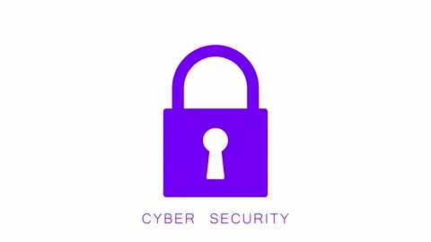 Linear animation of a lock on a white background Stock Footage 305332917