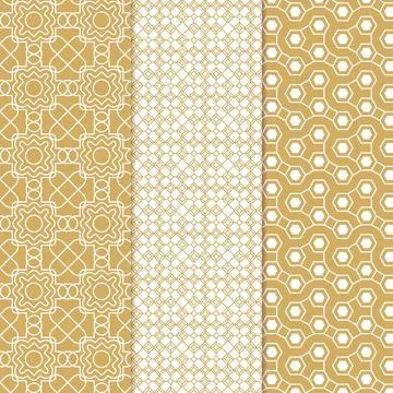 Linear arabic pattern collection イラスト素材