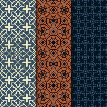 Linear arabic pattern collection 스톡 일러스트