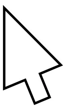 Linear arrow cursor. Click pointer in black line style 스톡 일러스트