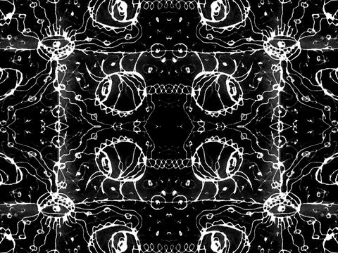 Linear art ornament background pattern Stock Illustration