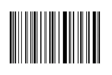Linear barcode or bar code isolated on transparent background Illustrazione stock