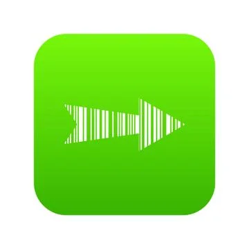 Linear black arrow icon green vector 스톡 일러스트