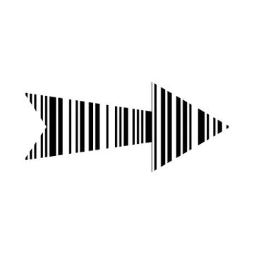 Linear black arrow icon, simple style Stock Illustration