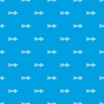 Linear black arrow pattern seamless blue Stock Illustration