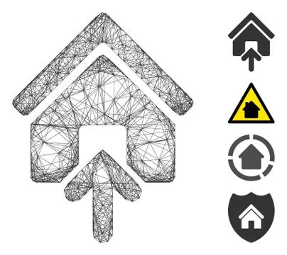 Linear Building Entrance Vector Mesh Ilustración de archivo