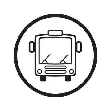 Linear Bus icon - vector iconic design Stock Illustration