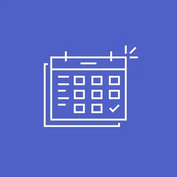 Linear calendar icon like event day Stock Illustration