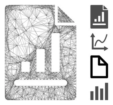 Linear Chart Page Vector Mesh イラスト素材