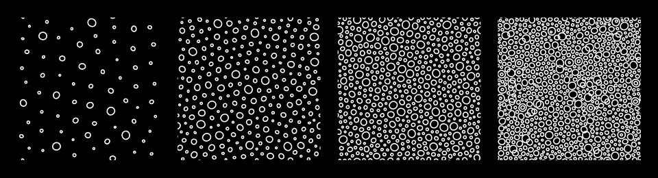 Linear circles background, seamless patterns. Vector simple repeatable back.. Stock Illustration