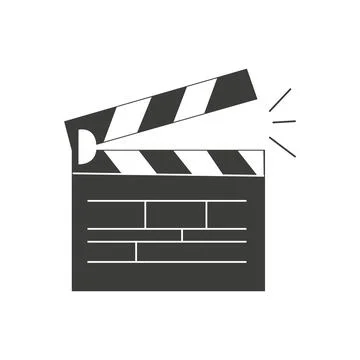 Linear clapper icon for the movie. A firecracker for filmmaking. Board for a Stock Illustration