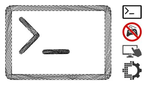 Linear Coding Console Vector Mesh Stockillustratie