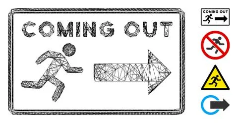 Linear Coming out Rectangle Vector Mesh 스톡 일러스트