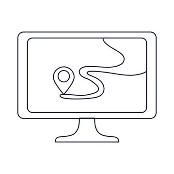 Linear computer navigation pointer イラスト素材