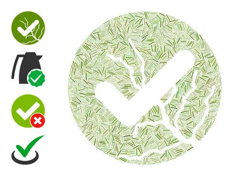 Linear Corrupted Trust Icon Vector Mosaic Illustrazione stock