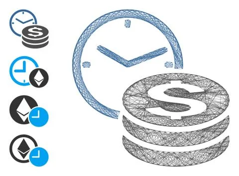 Linear Credit Vector Mesh Stock Illustration
