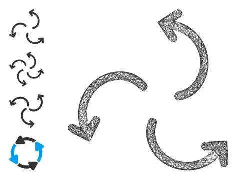 Linear Cyclone Arrows Vector Mesh Stockillustratie
