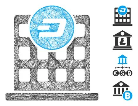 Linear Dash Company Building Vector Mesh Ilustración de archivo