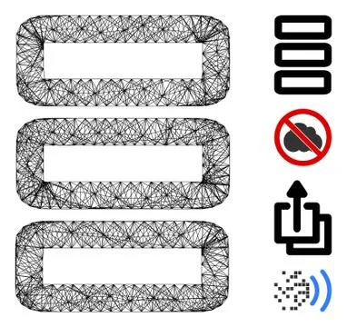 Linear Database Vector Mesh Stockillustratie