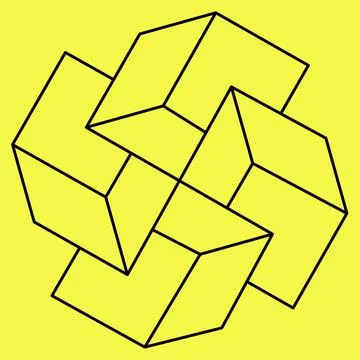Linear design element. Geometric icon, geometric pattern, geometric shape, label Stock Illustration