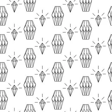 Linear diamond seamless pattern wrap Stock Illustration