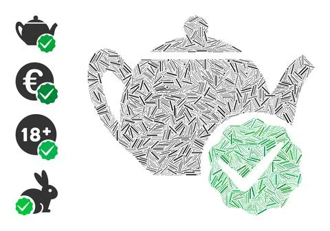 Linear For Dummies Only Icon Vector Collage Stock Illustration