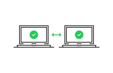 Linear easy file transfer or data backup Stock Illustration