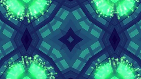 Linear explosion abstraction with moving particles like fiber, 3d render Stock Illustration