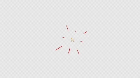 Linear fireworks with colorful rays on a black screen. Colorful 2D fireworks in Stock Footage 334675066