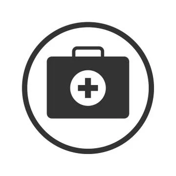Linear First Aid Box icon - vector iconic design Stock Illustration