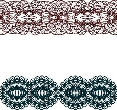 Linear floral ornament. Stock Illustration