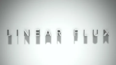Linear Flux 3D title animation with shadows on a white background Stock Footage 296729177