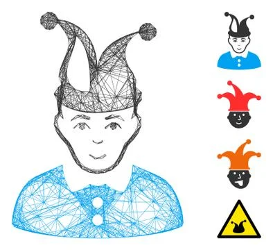 Linear Fool Vector Mesh Stock Illustration
