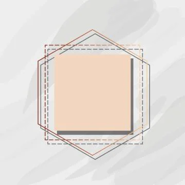 Linear frame square label marble template Stockillustratie